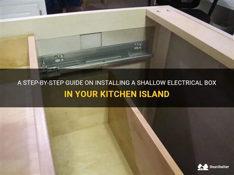 how to install a shallow electrical box in kitchen island|kitchen island electrical box installation.